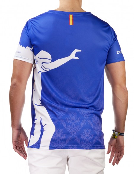 Camiseta Costalero Manga Corta Azul y Blanca Sky