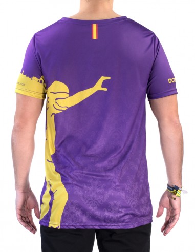Camiseta Costalero Manga Corta Morada y Oro Sky