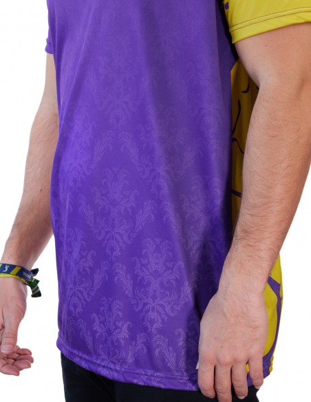 Camiseta Costalero Manga Corta Morada y Oro Sky