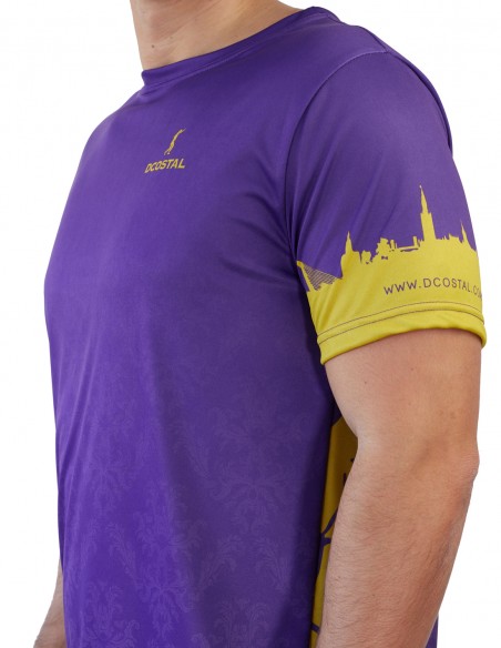 Camiseta Costalero Manga Corta Morada y Oro Sky