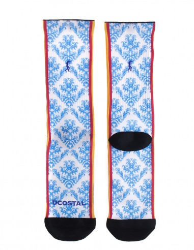 Calcetín Costalero Blanco Azul Sky