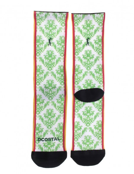Calcetines Costalero Blanco y Verde Sky